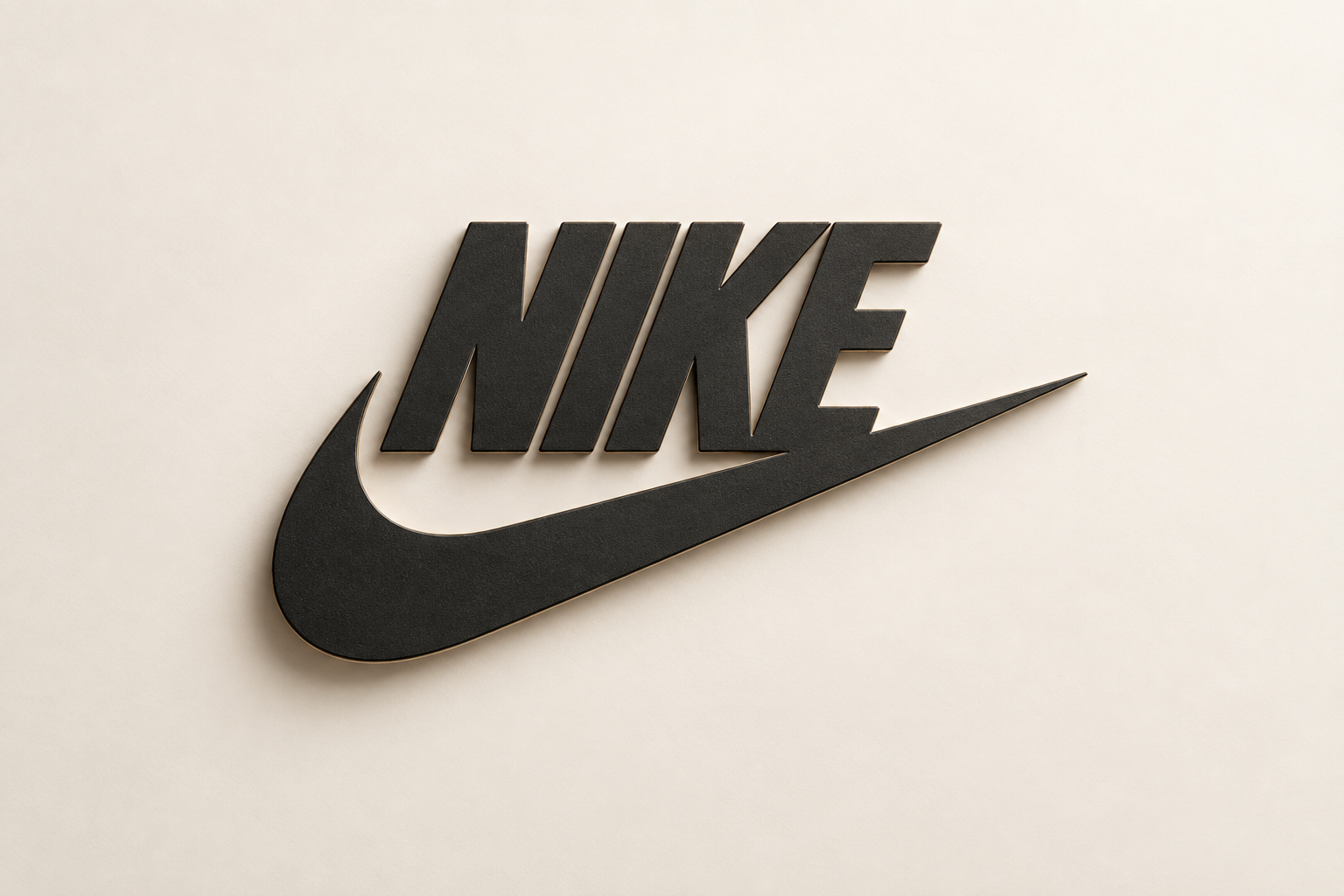 Ilustração do nome Nike junto ao Swoosh